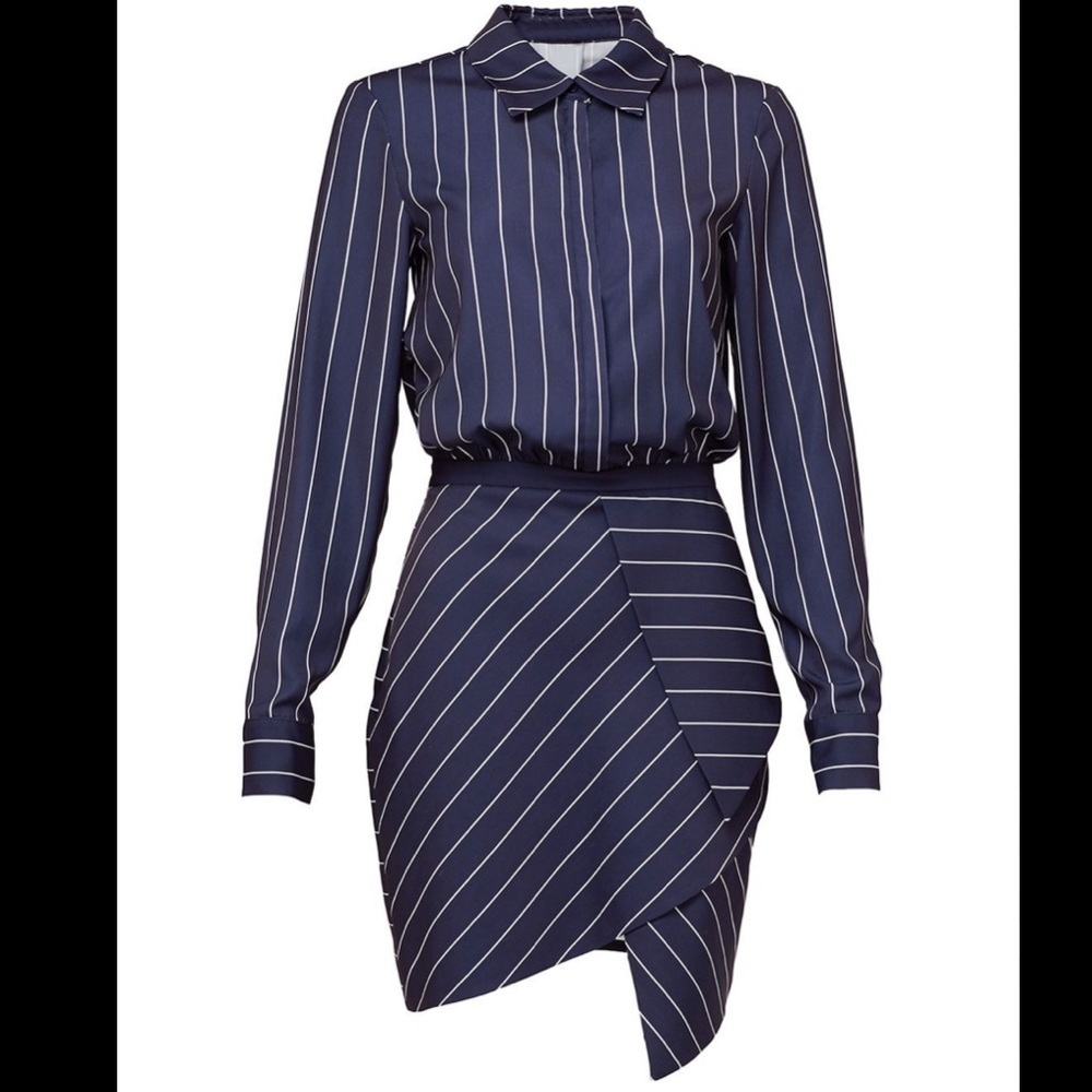 Stylestalker Esquire dress, asymmetrical long sleeve mini dress